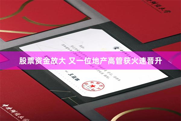 股票资金放大 又一位地产高管获火速晋升
