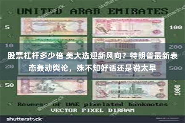 股票杠杆多少倍 美大选迎新风向？特朗普最新表态轰动舆论，殊不知好话还是说太早