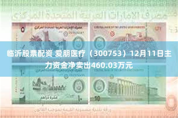 临沂股票配资 爱朋医疗（300753）12月11日主力资金净卖出460.03万元