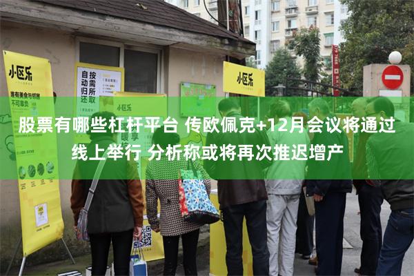 股票有哪些杠杆平台 传欧佩克+12月会议将通过线上举行 分析称或将再次推迟增产
