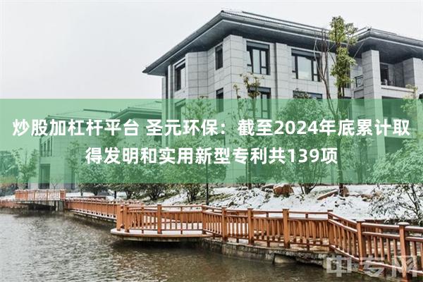 炒股加杠杆平台 圣元环保：截至2024年底累计取得发明和实用新型专利共139项