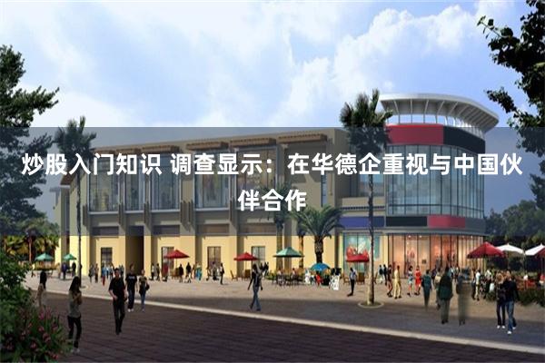 炒股入门知识 调查显示：在华德企重视与中国伙伴合作