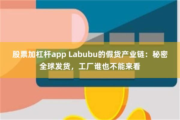 股票加杠杆app Labubu的假货产业链：秘密全球发货，工厂谁也不能来看