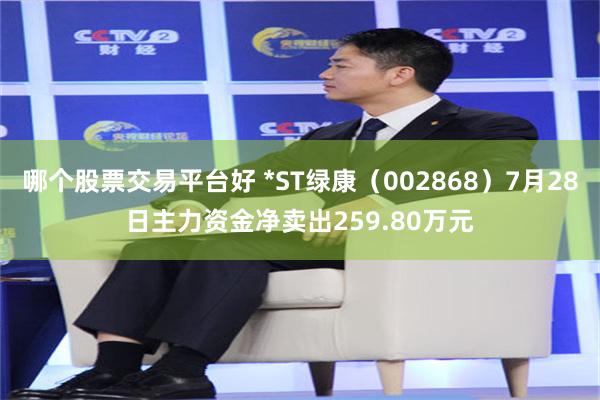哪个股票交易平台好 *ST绿康(002868)7月28日主力资金净卖出259.80万元