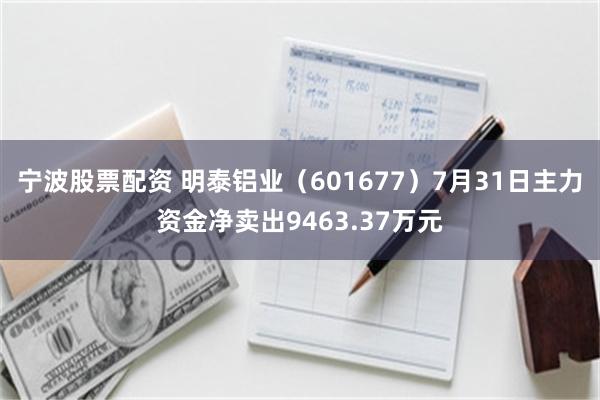 宁波股票配资 明泰铝业（601677）7月31日主力资金净卖出9463.37万元