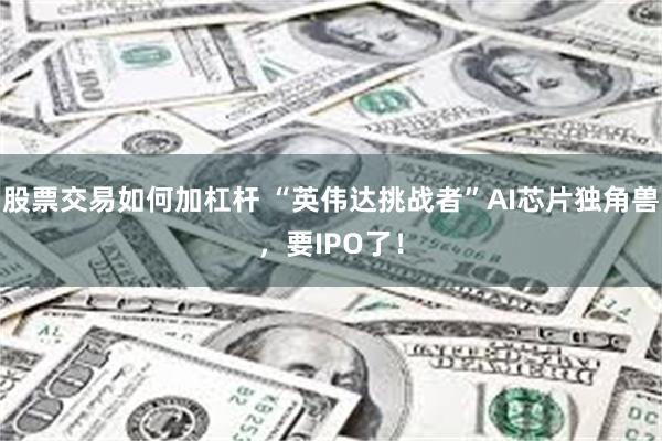 股票交易如何加杠杆 “英伟达挑战者”AI芯片独角兽,要IPO了!