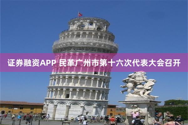 证券融资APP 民革广州市第十六次代表大会召开