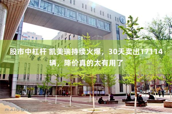 股市中杠杆 凯美瑞持续火爆，30天卖出17114辆，降价真的太有用了