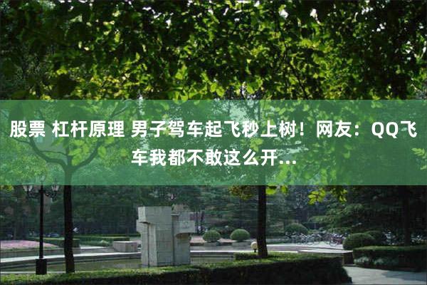股票 杠杆原理 男子驾车起飞秒上树！网友：QQ飞车我都不敢这么开...