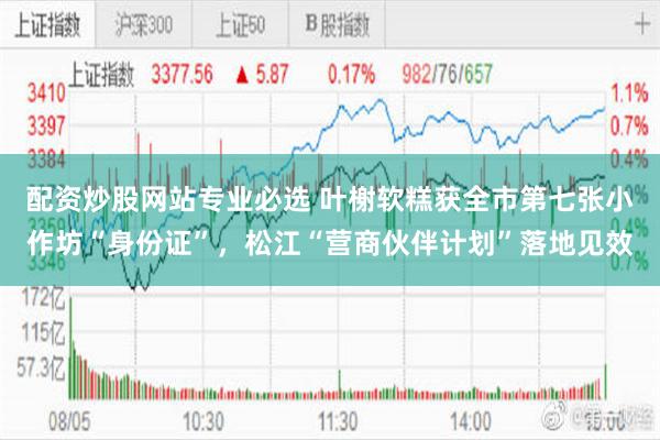 配资炒股网站专业必选 叶榭软糕获全市第七张小作坊“身份证”，松江“营商伙伴计划”落地见效