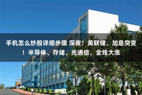 手机怎么炒股详细步骤 深夜！美联储，加息突变！半导体、存储、光通信，全线大涨