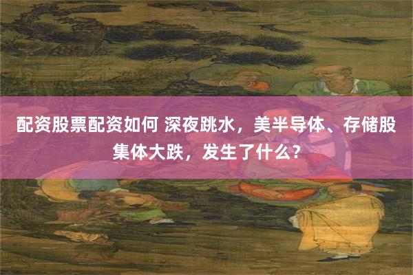 配资股票配资如何 深夜跳水，美半导体、存储股集体大跌，发生了什么？