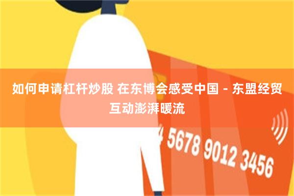 如何申请杠杆炒股 在东博会感受中国－东盟经贸互动澎湃暖流